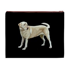 Yellow Labrador Retriever Cosmetic Bag (XL) from ArtsNow.com Back