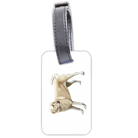 Yellow Labrador Retriever Luggage Tag (one side) from ArtsNow.com Front