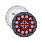 Red and Silver 2.25  Button