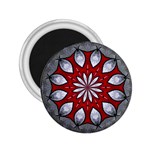 Red and Silver 2.25  Magnet