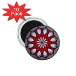 Red and Silver 1.75  Magnet (10 pack) 