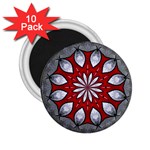 Red and Silver 2.25  Magnet (10 pack)