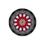 Red and Silver Magnet 3  (Round)