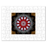 Red and Silver Jigsaw Puzzle (Rectangular)