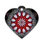 Red and Silver Dog Tag Heart (Two Sides)