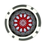 Red and Silver Poker Chip Card Guard (10 pack)