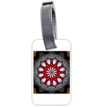 Red and Silver Luggage Tag (one side)