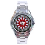 Red and Silver Stainless Steel Analogue Men’s Watch