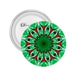 Green Eye Flower 2.25  Button