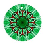 Green Eye Flower Ornament (Round)