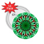 Green Eye Flower 2.25  Button (10 pack)