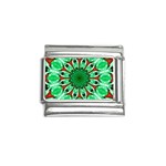 Green Eye Flower Italian Charm (9mm)