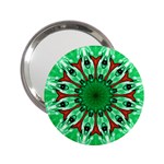 Green Eye Flower 2.25  Handbag Mirror