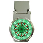 Green Eye Flower Money Clip Watch