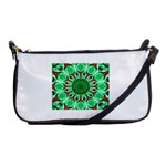 Green Eye Flower Shoulder Clutch Bag