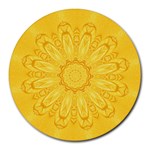 Gold Flower Round Mousepad