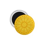 Gold Flower 1.75  Magnet