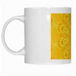 Gold Flower White Mug