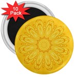 Gold Flower 3  Magnet (10 pack)