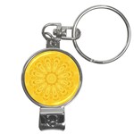 Gold Flower Nail Clippers Key Chain