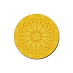 Gold Flower Rubber Round Coaster (4 pack)