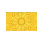 Gold Flower Sticker (Rectangular)