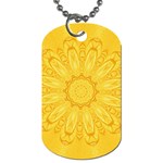 Gold Flower Dog Tag (One Side)