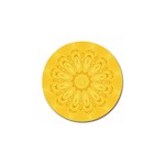 Gold Flower Golf Ball Marker