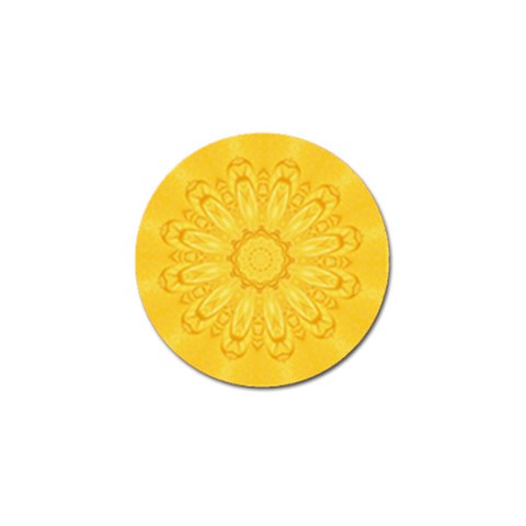 Gold Flower Golf Ball Marker (4 pack) from ArtsNow.com Front