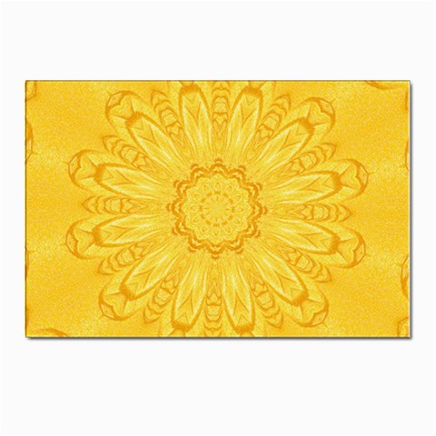 Gold Flower Postcard 4 x 6  (Pkg of 10) from ArtsNow.com Front