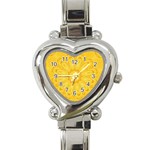 Gold Flower Heart Italian Charm Watch