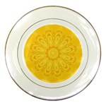 Gold Flower Porcelain Plate