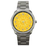 Gold Flower Sport Metal Watch