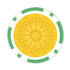 Gold Flower Poker Chip Card Guard from ArtsNow.com Front