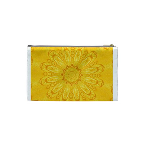 Gold Flower Cosmetic Bag (Small) from ArtsNow.com Back