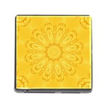 Gold Flower Memory Card Reader with Storage (Square)