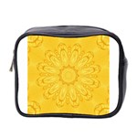 Gold Flower Mini Toiletries Bag (Two Sides)