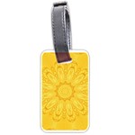 Gold Flower Luggage Tag (two sides)