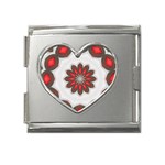 Chocolate Strawberries Mega Link Heart Italian Charm (18mm)