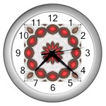 Chocolate Strawberries Wall Clock (Silver)