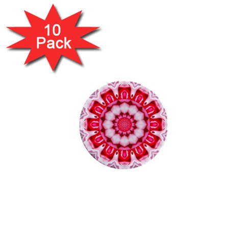 Red Roses 1  Mini Button (10 pack)  from ArtsNow.com Front