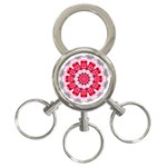 Red Roses 3-Ring Key Chain