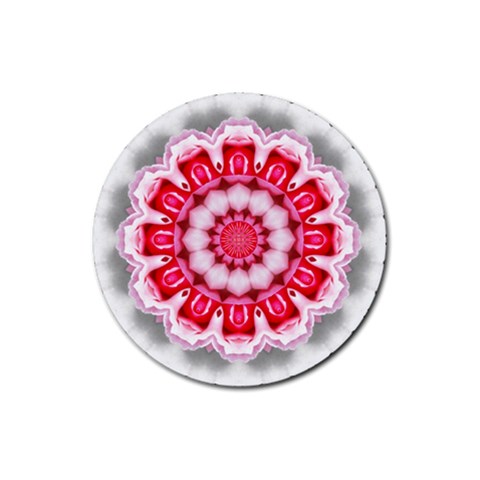 Red Roses Rubber Round Coaster (4 pack) from ArtsNow.com Front