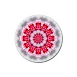 Red Roses Rubber Round Coaster (4 pack)