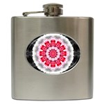 Red Roses Hip Flask (6 oz)