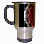 Red Roses Travel Mug (Silver Gray)