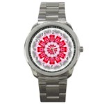 Red Roses Sport Metal Watch