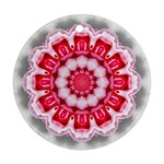 Red Roses Round Ornament (Two Sides)