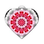 Red Roses Dog Tag Heart (One Side)