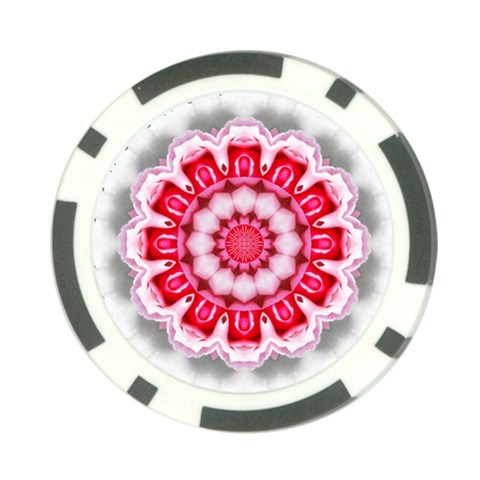 Red Roses Poker Chip Card Guard from ArtsNow.com Front